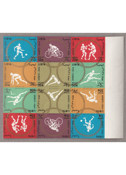 LIBIA 1964 Olimpiadi di Tokyo Serie N.D. 6 valori nuovi Tete-Beche